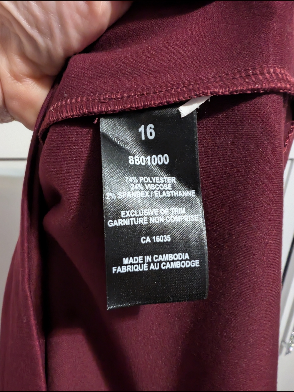 RACHEL Rachel Roy Women’s Burgundy Shift Dress - Picture 4 of 4